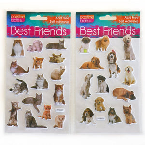 Puffy Animal Stickers Cats/Dogs-R