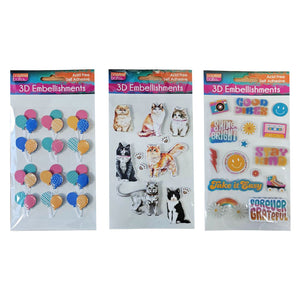 Dimensional 3D Embell/Spring 3 Asst