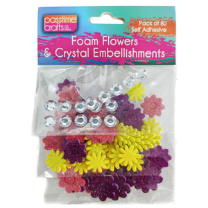 Foam Flower/Gemstone S/Ad Pkt 80