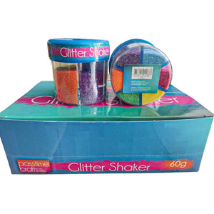 Glitter Shaker 60G 6 Way Disp Pastel
