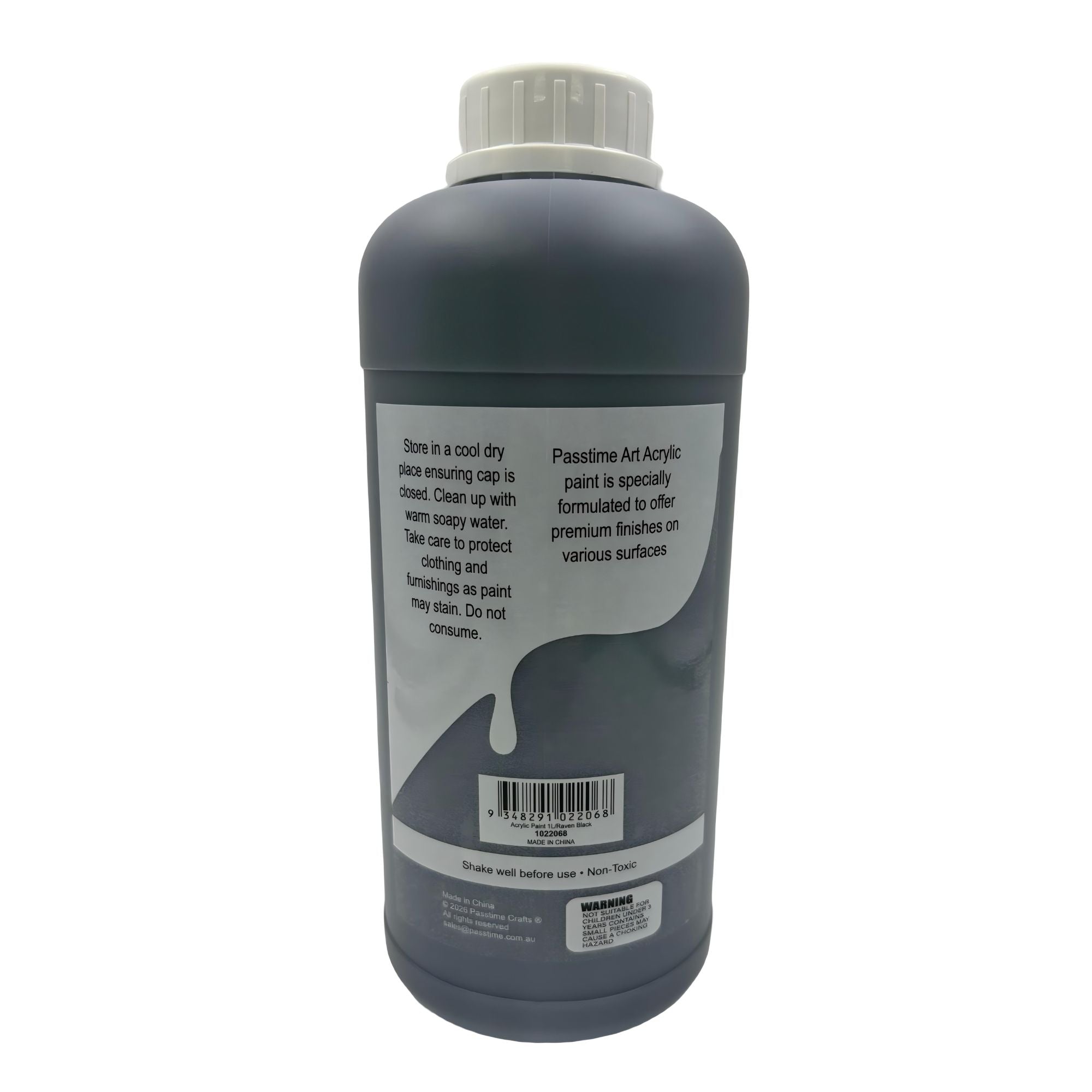 Acrylic Paint 1L - Raven Black