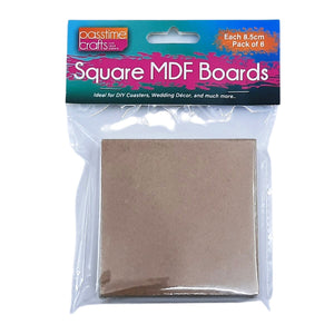 MDF Boards Mini Sqr Pkt-6-R