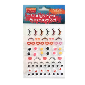 Craft Moving Eyes/Lash 64 Pcs