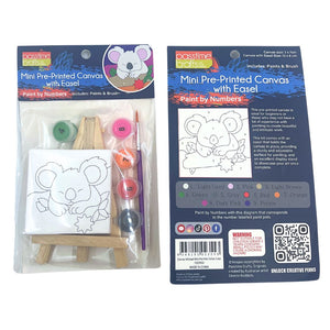 Canvas W/Easel Mini Pre-Print 7x7cm 2-Ast