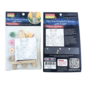 Canvas W/Easel Mini Pre-Print 7x7cm 2-Ast
