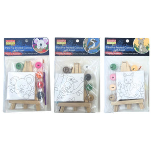 Canvas W/Easel Mini Pre-Print 7x7cm 2-Ast