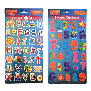 Foam 3D Alpha/Number S-Adhes 2-Ast