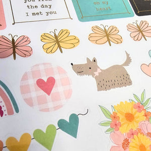 Paper Stickers Alpha/Love S/Adhes 4 Pg-P