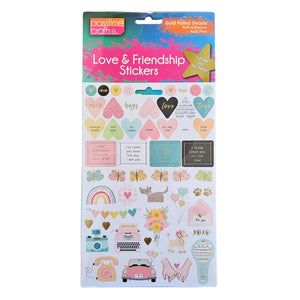 Paper Stickers Alpha/Love S/Adhes 4 Pg-P