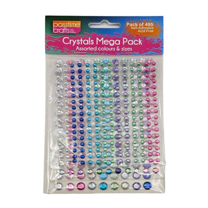 Crystal Sticker Multi 3D S/Adhes Pkt 495
