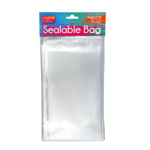 Cello Sealable Bags 230x150mm pkt 50