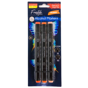 Alcohol Markers D/Tip Oranges 3 Pkt