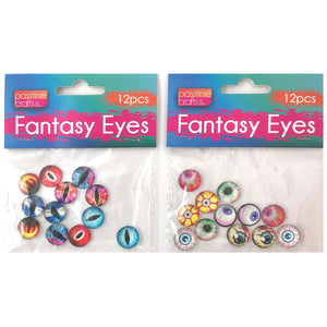 Craft Fantasy Eyes 15mm Pkt 12