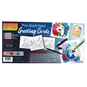 Pre-Sketch DIY G/Cards 12-Dsgns 24 Pg