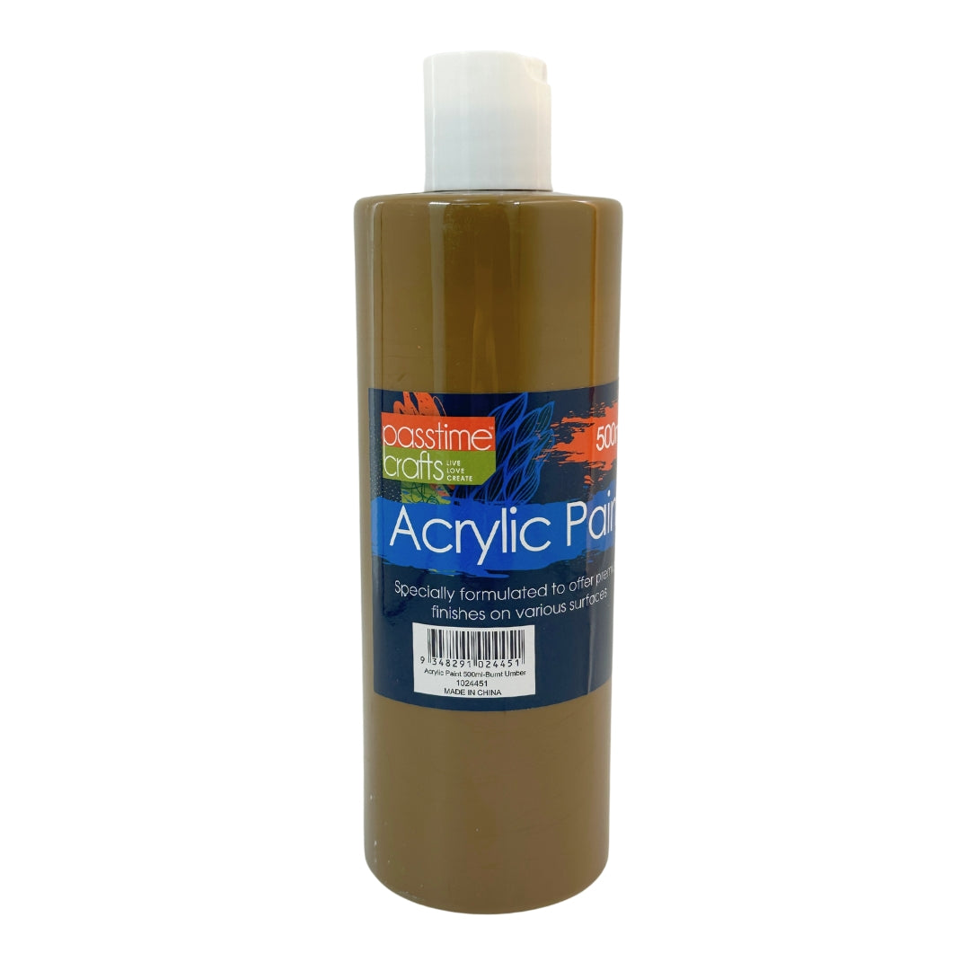 Acrylic Paint 500ml-Burnt Umber