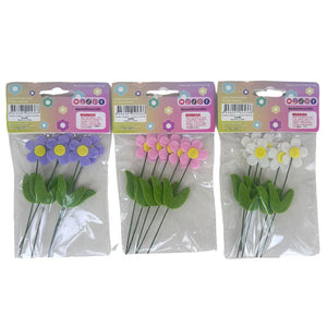 Flowers Longstem 11.2x2.5cm 3-Ast Pkt 6