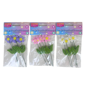 Flowers Longstem 11.2x2.5cm 3-Ast Pkt 6
