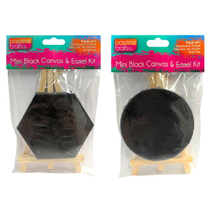Artist Canvas/Easels Mini Black 2-Ast-P