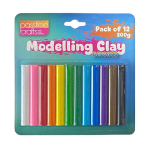 Modelling Clay 200g- 12 Brite Colours Assort