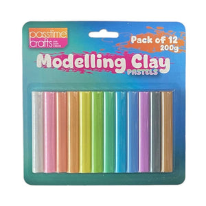Modeling Clay 200g- 12 Pastel Colours Assort