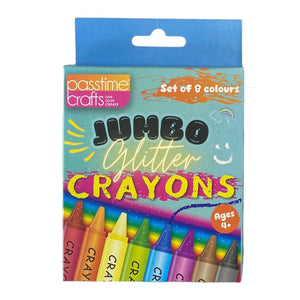 Passtime Jumbo Glitter Crayons Pkt 8