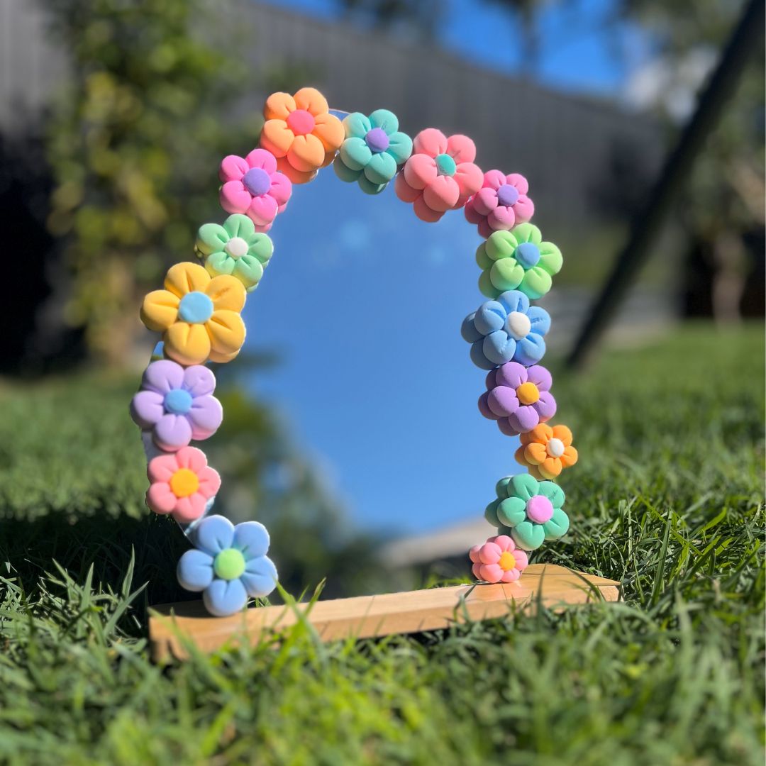 Fluffy Clay Mirror Craft Kit Pkt 40