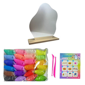 Fluffy Clay Mirror Craft Kit Pkt 40