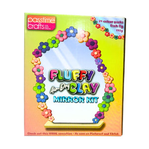Fluffy Clay Mirror Craft Kit Pkt 40