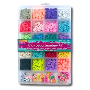 Beads Clay Flat MultiMix W/Case 150g