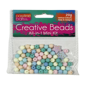 Beads Mini Jewlry Kits-Pastel 10g
