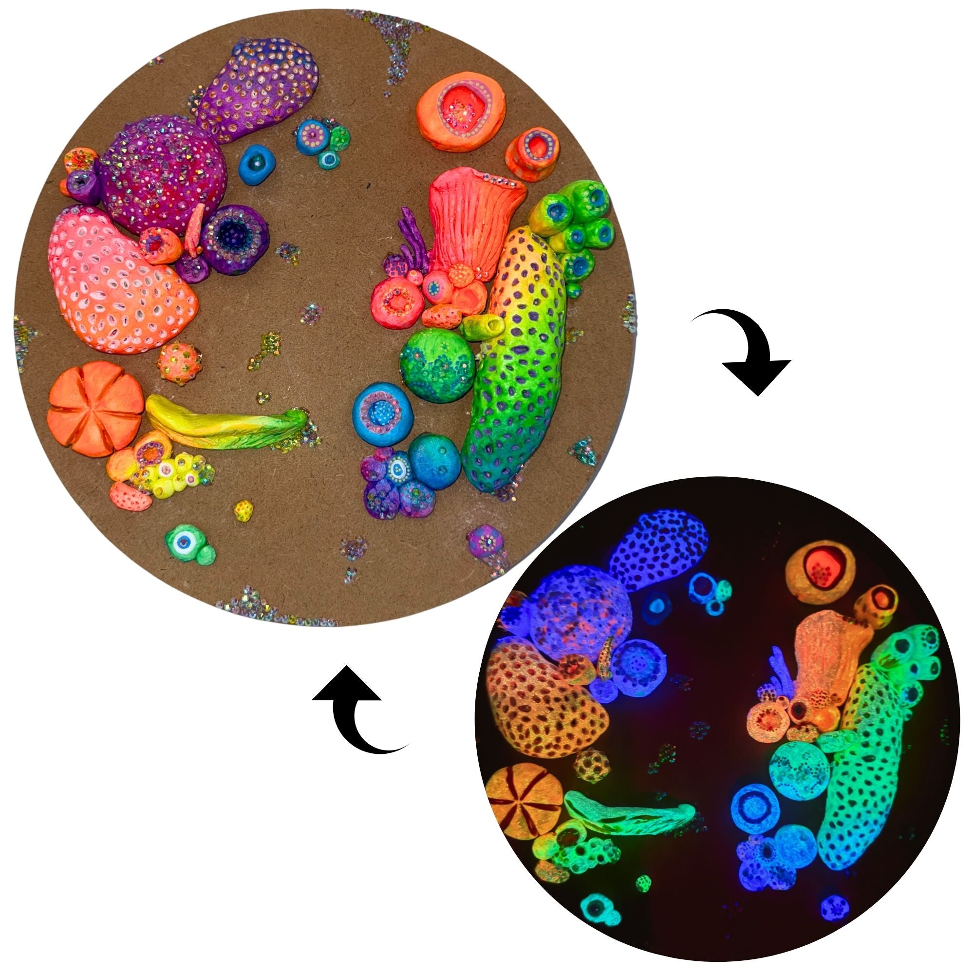 Glow in the Dark Acrylic Paint Kit Set of 6