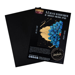 Platinum W/Colour Black A5 Pad 300GSM 20lf