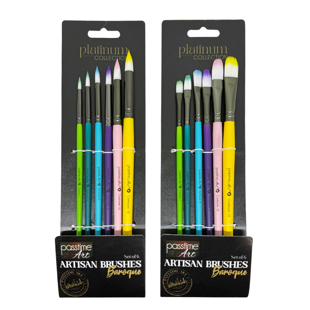 Platinum Taklon Brushes Contoure 2-Ast S/6
