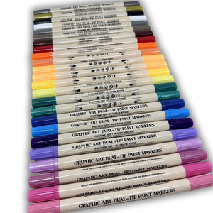 Platinum Dual-Tip Acrylic Pro Markers S/24