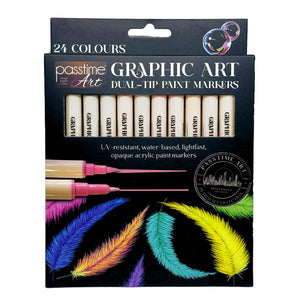 Platinum Dual-Tip Acrylic Pro Markers S/24