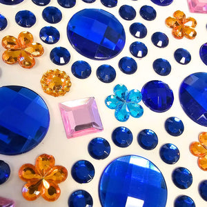 Crystal Sticker Mix Multi S/Adhs 18x10cm