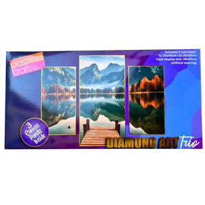 Diamond Art 3pce 20x30/30/40cm 4-Ast