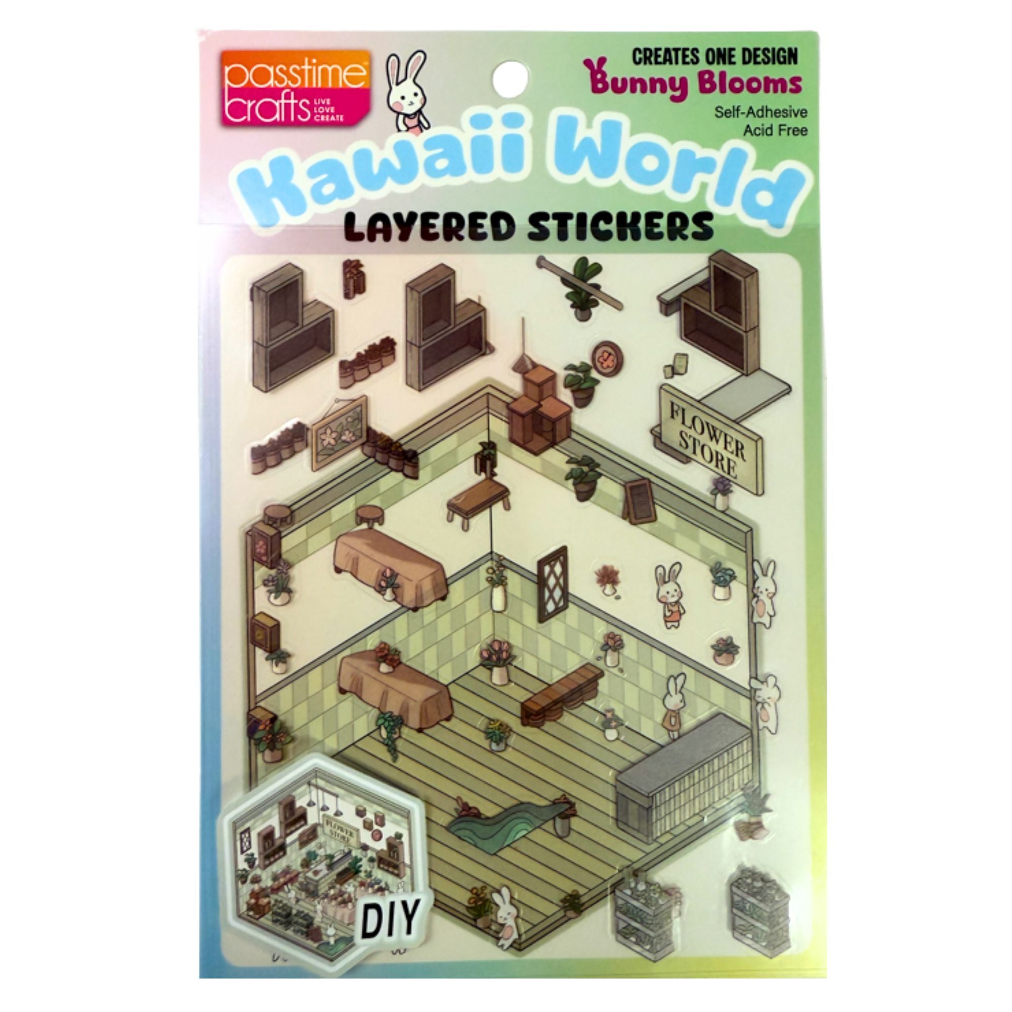 Kawaii World Layered Stickers