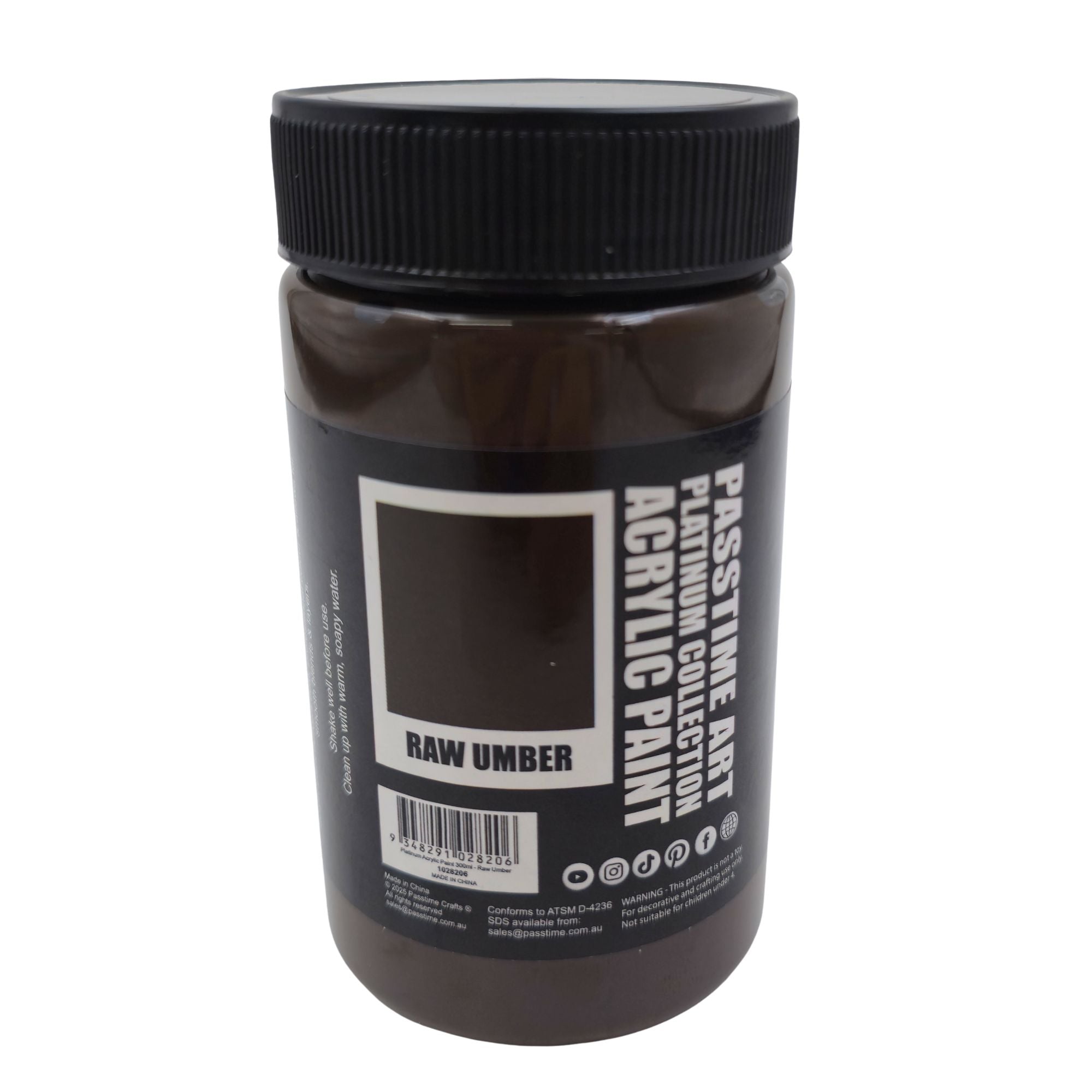 Platinum Acrylic Paint 300ml - Raw Umber