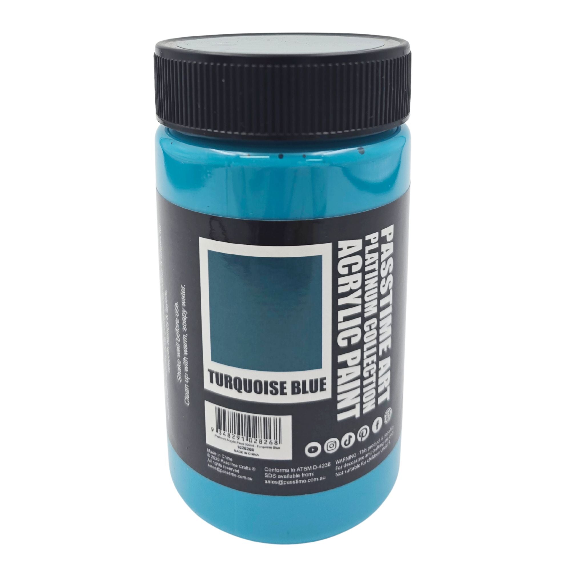 Platinum Acrylic Paint 300ml - Cerulean Blue