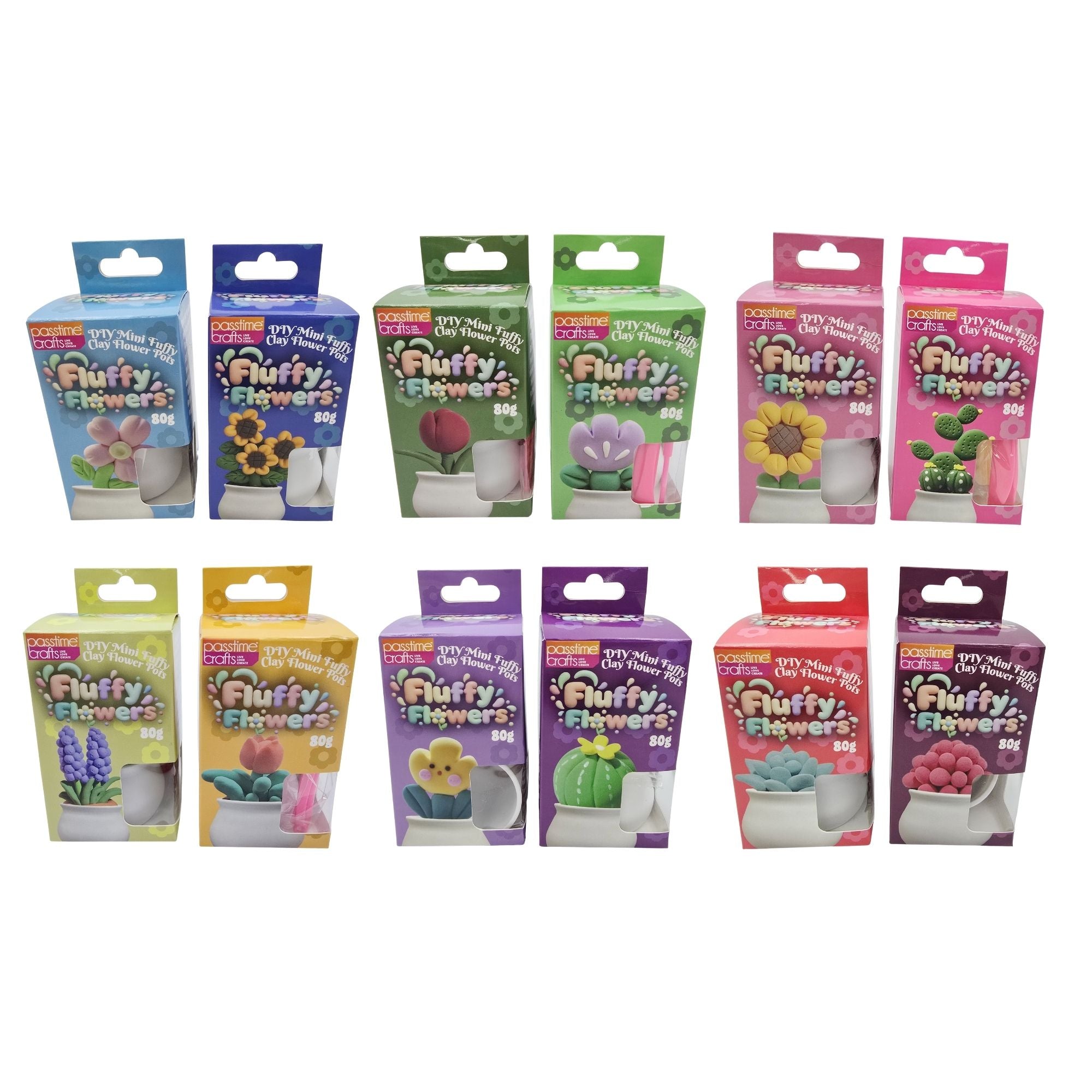 Fluffy Clay Mini Flower Pots DIY 80g