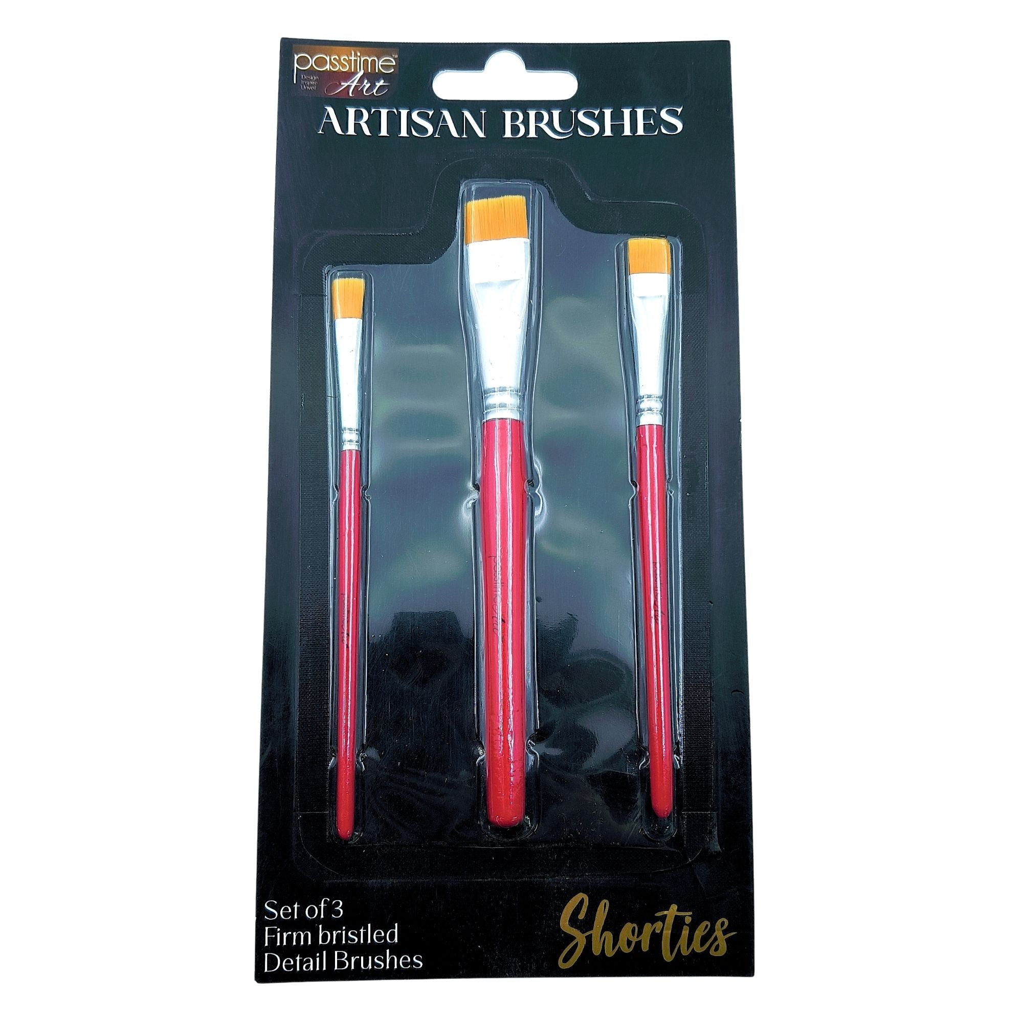 Platinum Shorties Artist Brushes Pack of 3