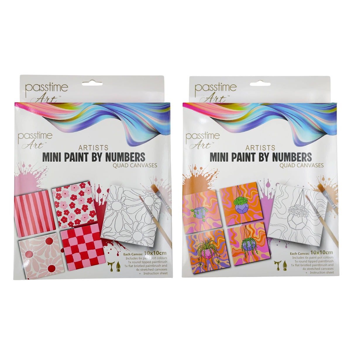Mini Paint by Numbers Quad Canvas Kit
