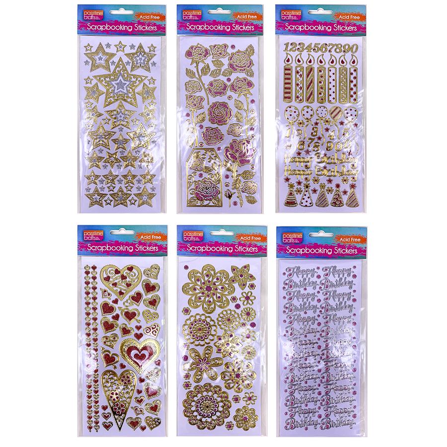 Scrapbooking Sticker Themed Foil 23cm-P