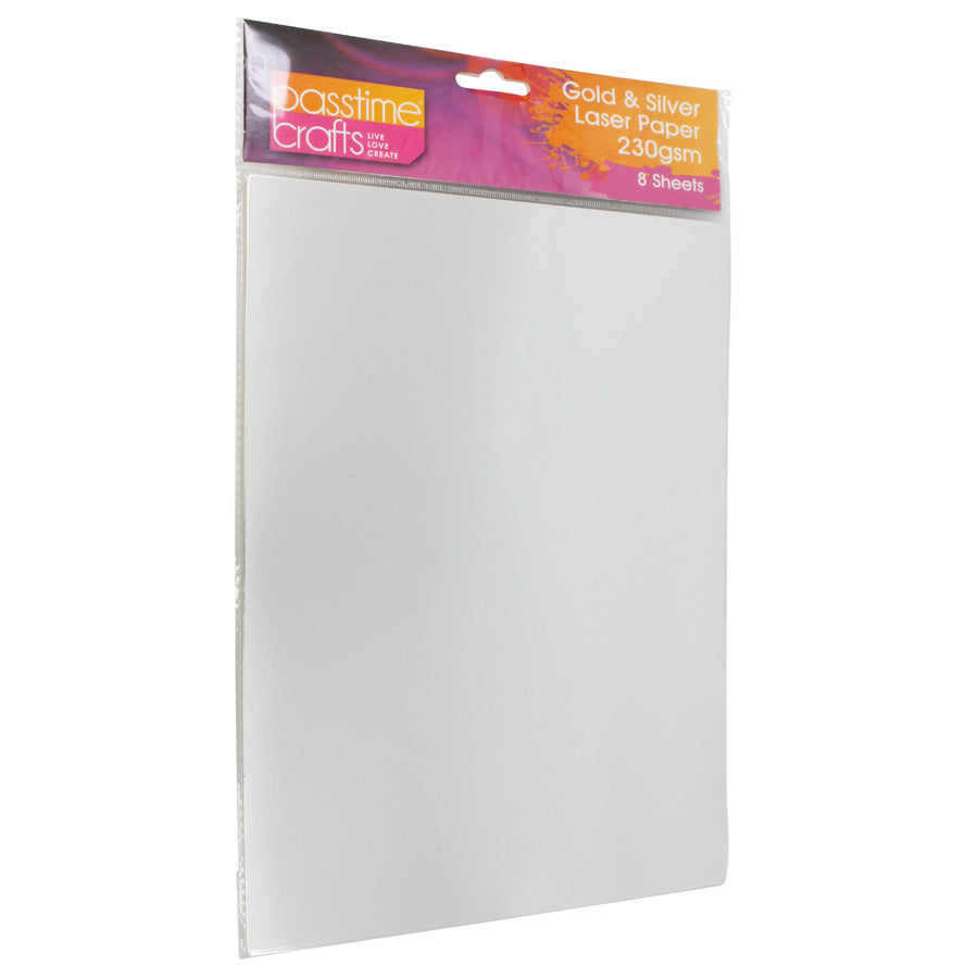 Gold & Silver Laser Paper 230GSM 8pce A4-P