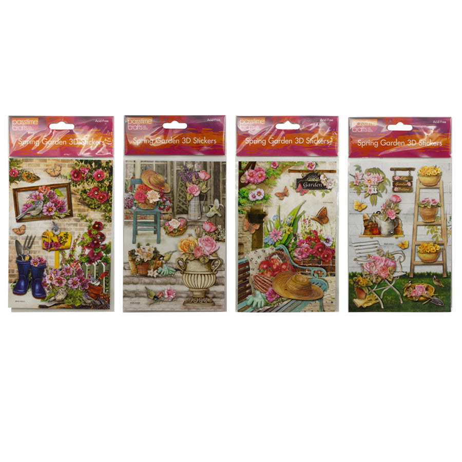 Spring Garden 3D Stickers 12x18cm-P