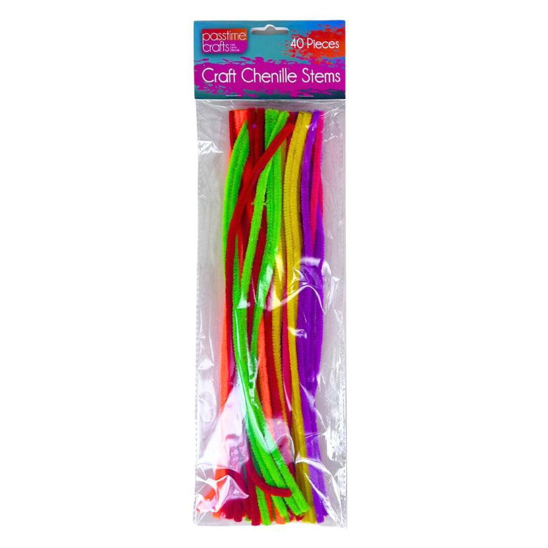 Craft Chenille Stems M/Colour Pkt 40