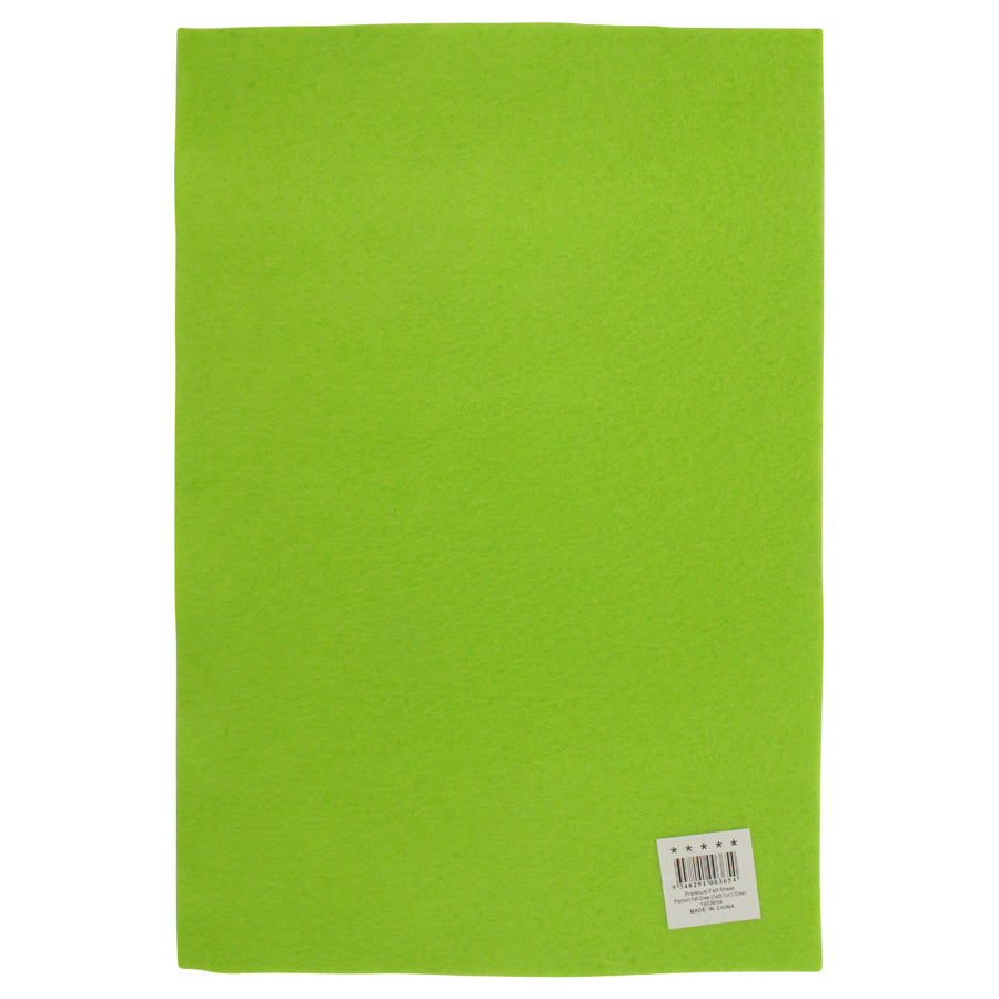 Premium Felt A4 Sheet 21.6x30cm L/Green