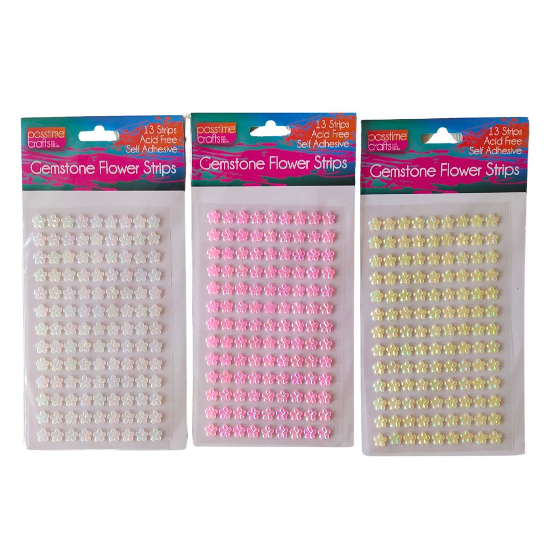 Gemstone Flower W/13 Strips 8mm-R