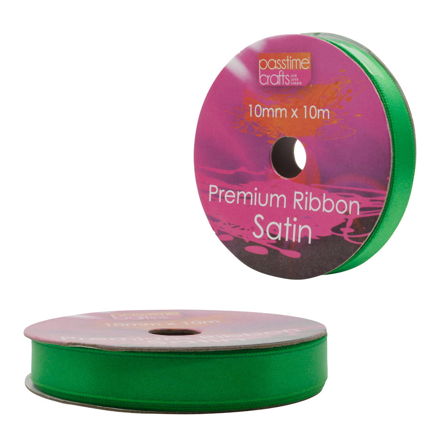 Satin Ribbon Green 10mmx10m